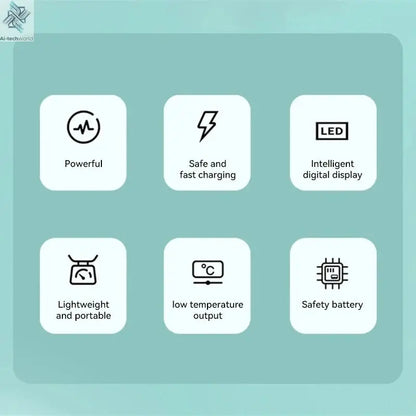 OnePlus 30000mAh Mini Portable Power Bank Capsule Mobile Power Supply Emergency External Battery Fast Charger For iPhone Xiaomi - Ai - TechWorld