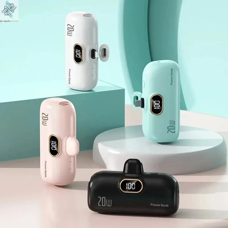 OnePlus 30000mAh Mini Portable Power Bank Capsule Mobile Power Supply Emergency External Battery Fast Charger For iPhone Xiaomi - Ai - TechWorld