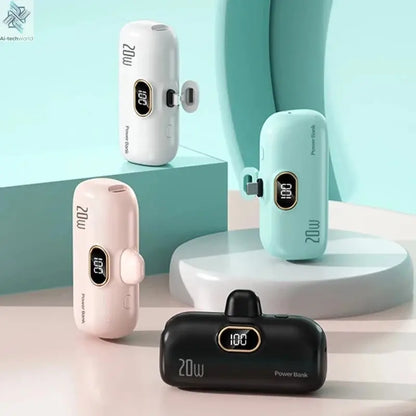 OnePlus 30000mAh Mini Portable Power Bank Capsule Mobile Power Supply Emergency External Battery Fast Charger For iPhone Xiaomi - Ai - TechWorld