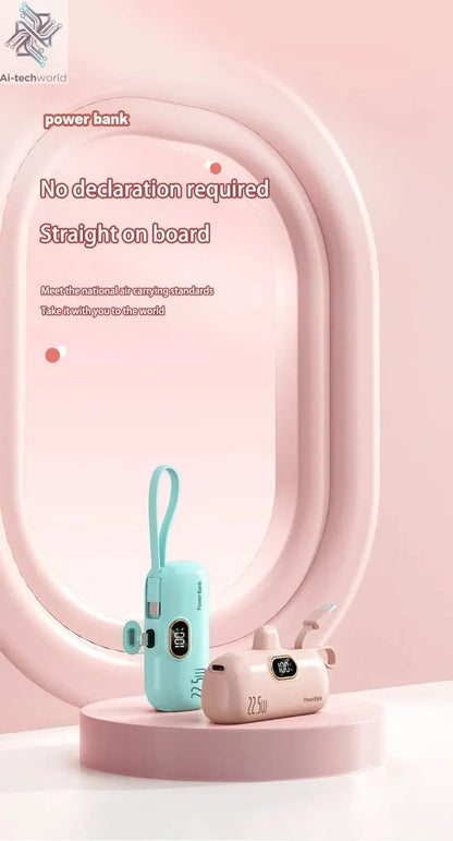 Oneplus Portable 30000mAh Power Bank Capsule Mobile Power Supply Emergency Mini External Battery Fast Charging For iPhone Xiaomi - Ai - TechWorld