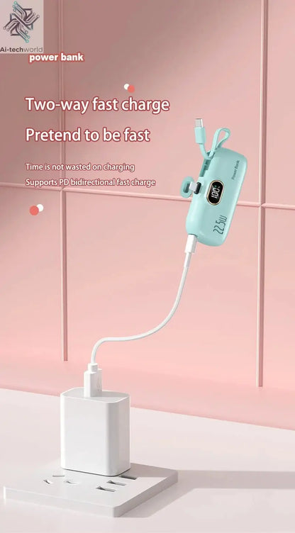 Oneplus Portable 30000mAh Power Bank Capsule Mobile Power Supply Emergency Mini External Battery Fast Charging For iPhone Xiaomi - Ai - TechWorld