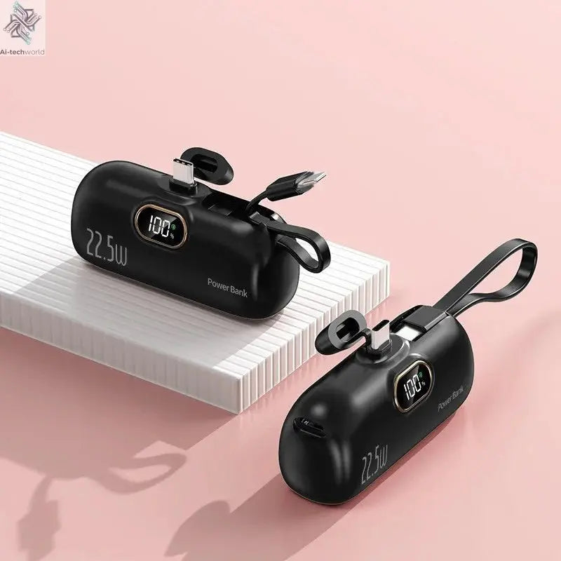 Oneplus Portable 30000mAh Power Bank Capsule Mobile Power Supply Emergency Mini External Battery Fast Charging For iPhone Xiaomi - Ai - TechWorld