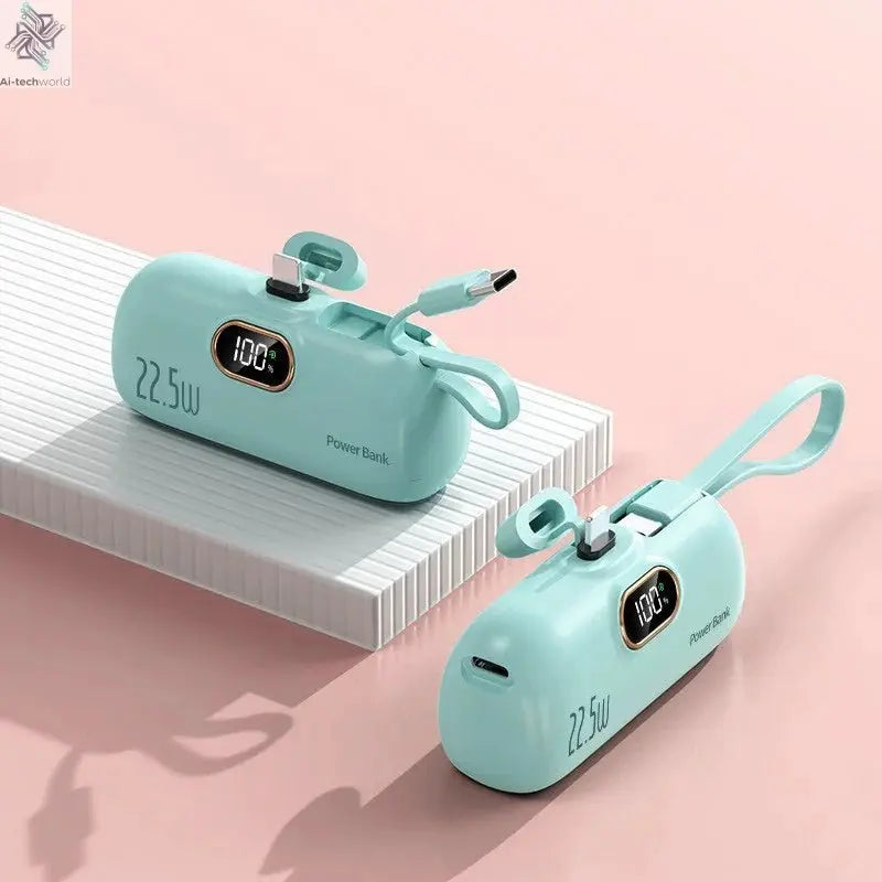 Oneplus Portable 30000mAh Power Bank Capsule Mobile Power Supply Emergency Mini External Battery Fast Charging For iPhone Xiaomi - Ai - TechWorld