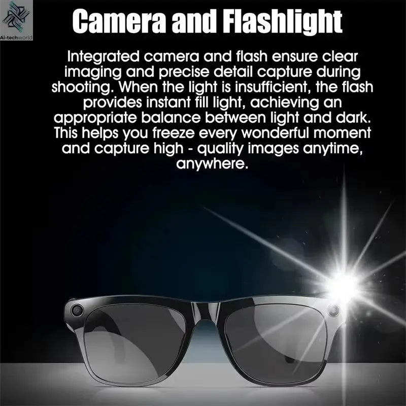 Oneplus Smart 8K AI Glasses With 100mp Camera Chat Gpt Touch Sport Sunglasses Bluetooth Calling Music Player For Men Women Gift - Ai-TechWorld