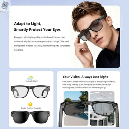 Oneplus Smart 8K AI Glasses With 100mp Camera Chat Gpt Touch Sport Sunglasses Bluetooth Calling Music Player For Men Women Gift - Ai-TechWorld