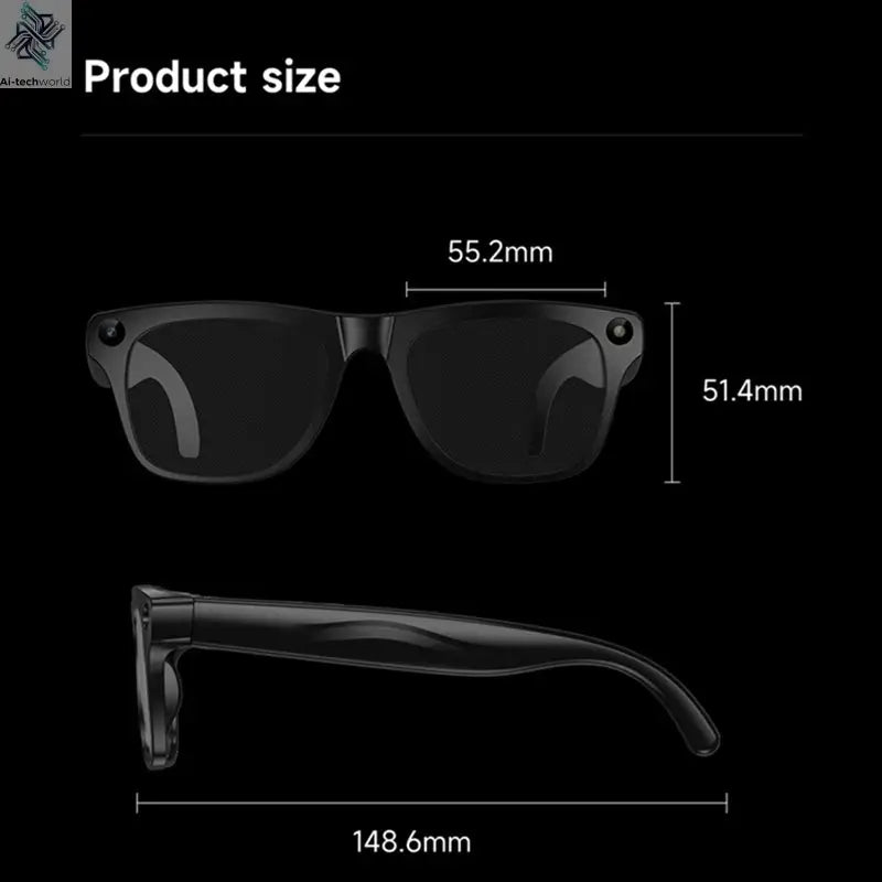 Oneplus Smart 8K AI Glasses With 100mp Camera Chat Gpt Touch Sport Sunglasses Bluetooth Calling Music Player For Men Women Gift - Ai-TechWorld