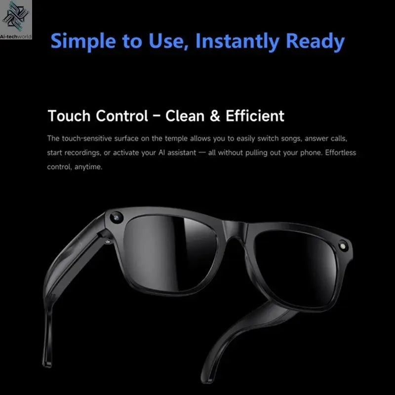 Oneplus Smart 8K AI Glasses With 100mp Camera Chat Gpt Touch Sport Sunglasses Bluetooth Calling Music Player For Men Women Gift - Ai-TechWorld