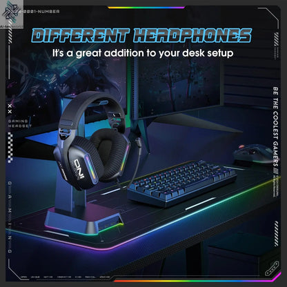 Onikuma Gt808 Three Modes with Mic E-Sports Wireless Gaming Headset Rgb Lighting Supports Bluetooth 5.3 / 2.4g / Aux 3.5mm Ai-TechWorld 