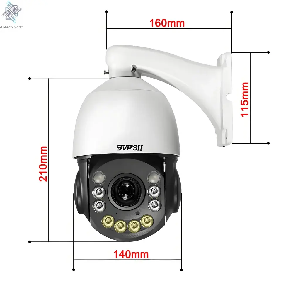 Onvif Metal Laser Infrared Full Color Auto Tracking Cruise 8MP 4K 54X Optics Zoom 360° POE PTZ Speed Dome Surveillance IP Camera - Ai - TechWorld
