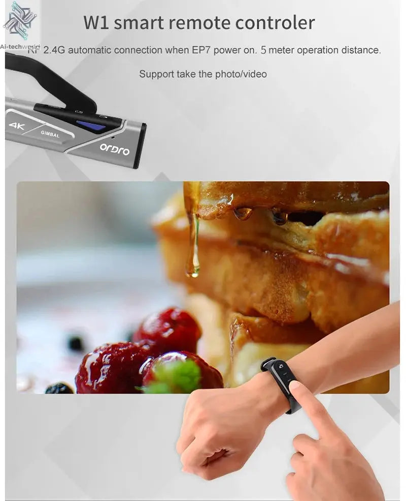 Ordro EP7 Digital Camera Head Wearable Motorcycle Vlog Camcorder 4K 60FPS with Remote Control for YouTube Videos Ai-TechWorld 