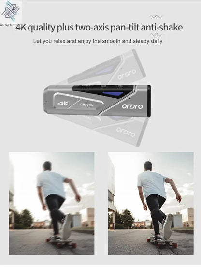 Ordro EP7 Digital Camera Head Wearable Motorcycle Vlog Camcorder 4K 60FPS with Remote Control for YouTube Videos Ai-TechWorld 