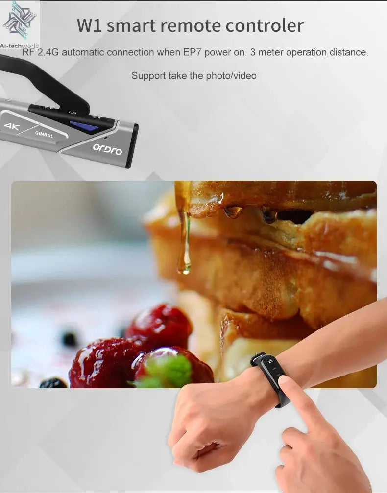 Ordro EP7 Digital Camera Head Wearable Motorcycle Vlog Camcorder 4K 60FPS with Remote Control for YouTube Videos Ai-TechWorld 