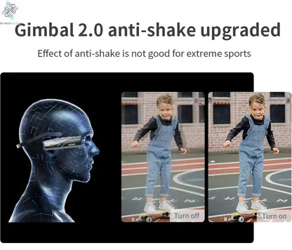 Ordro EP8 Head Wearable Action Camera Vlog 4K 60fps for YouTube Videos Motorcycle Helmet Digital Camcorder Camara Stabilization Ai-TechWorld 