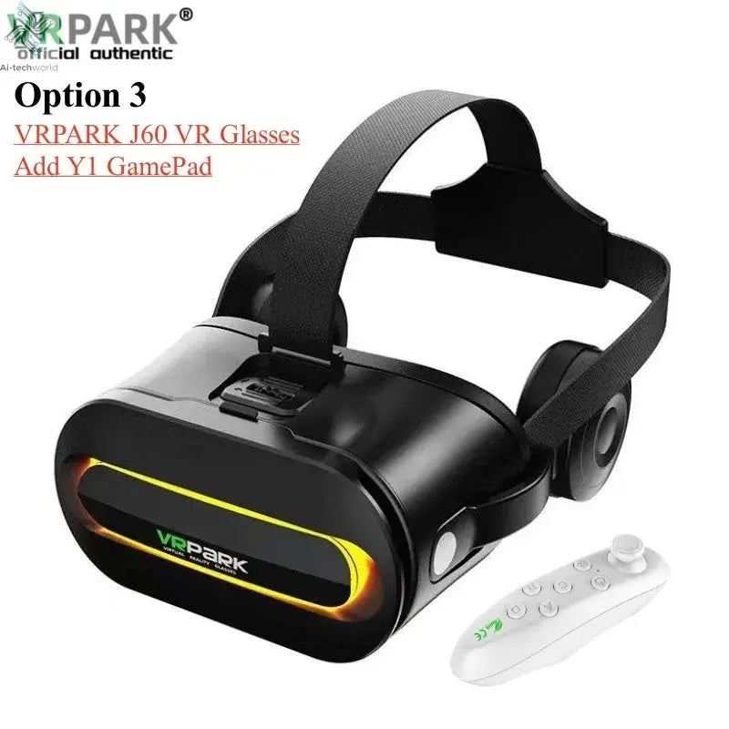 Original J60 4K Wireless Virtual Reality VR Glasses Stereo 3D Videos Google Cardboard Box Headset Helmet for Smartphone Max 6.7" Ai-TechWorld 