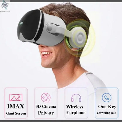Original J70 4K Wireless Virtual Reality VR Glasses Stereo 3D Videos Google Cardboard Box Headset Helmet for Smartphone Max 6.7" Ai-TechWorld 