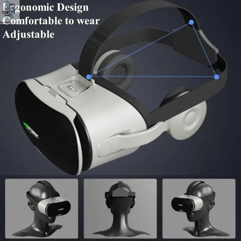 Original J70 4K Wireless Virtual Reality VR Glasses Stereo 3D Videos Google Cardboard Box Headset Helmet for Smartphone Max 6.7" Ai-TechWorld 