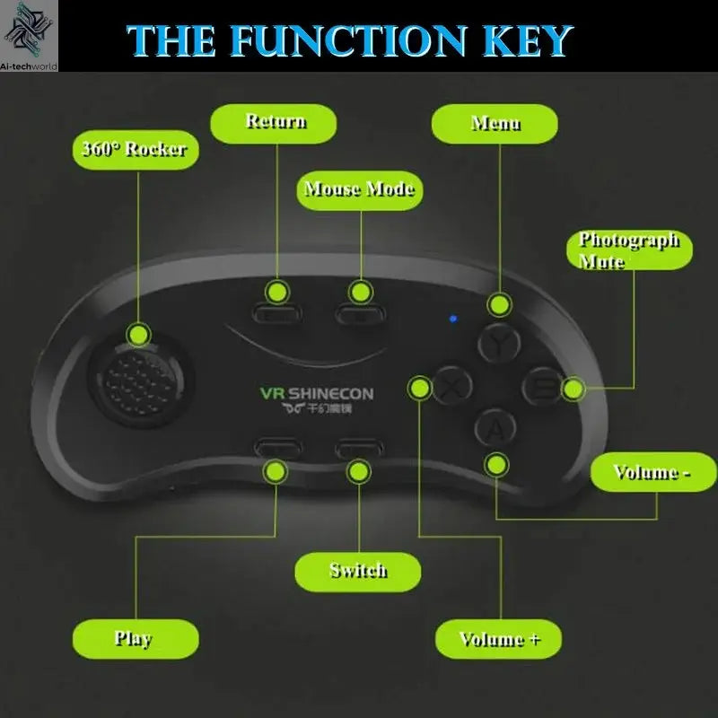 Original J70 4K Wireless Virtual Reality VR Glasses Stereo 3D Videos Google Cardboard Box Headset Helmet for Smartphone Max 6.7" Ai-TechWorld 