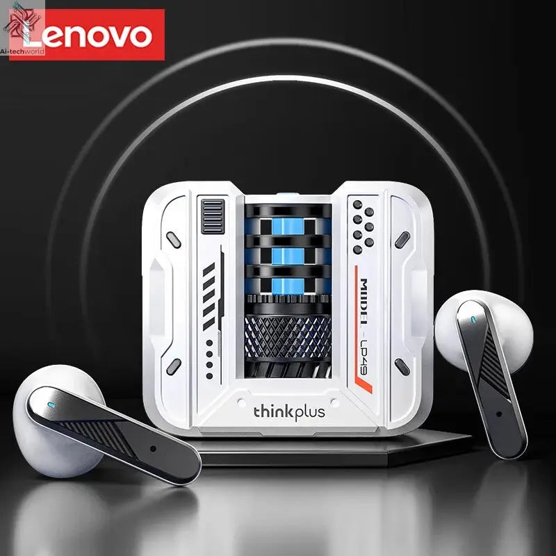 Original Lenovo LP49 Wireless Gaming Earphones Noise Reduction Daul Mode HD Call Earbuds Low Latency Bluetooth 5.4 Headphones Ai-TechWorld 