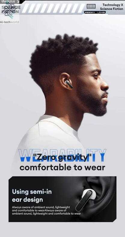 Original Lenovo LP49 Wireless Gaming Earphones Noise Reduction Daul Mode HD Call Earbuds Low Latency Bluetooth 5.4 Headphones Ai-TechWorld 