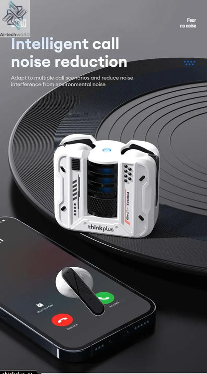 Original Lenovo LP49 Wireless Gaming Earphones Noise Reduction Daul Mode HD Call Earbuds Low Latency Bluetooth 5.4 Headphones Ai-TechWorld 