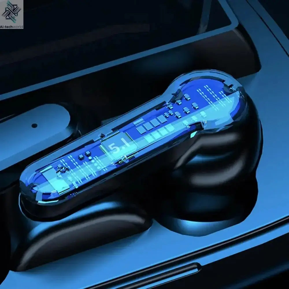 Original M19 Bluetooth Headset Wireless In-Ear Sports Intelligente Touch Led Displaymirror Warehouse Charging Treasure Earphone Ai-TechWorld 