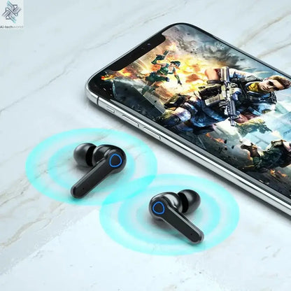 Original M19 Bluetooth Headset Wireless In-Ear Sports Intelligente Touch Led Displaymirror Warehouse Charging Treasure Earphone Ai-TechWorld 
