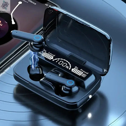 Original M19 Bluetooth Headset Wireless In-Ear Sports Intelligente Touch Led Displaymirror Warehouse Charging Treasure Earphone Ai-TechWorld 