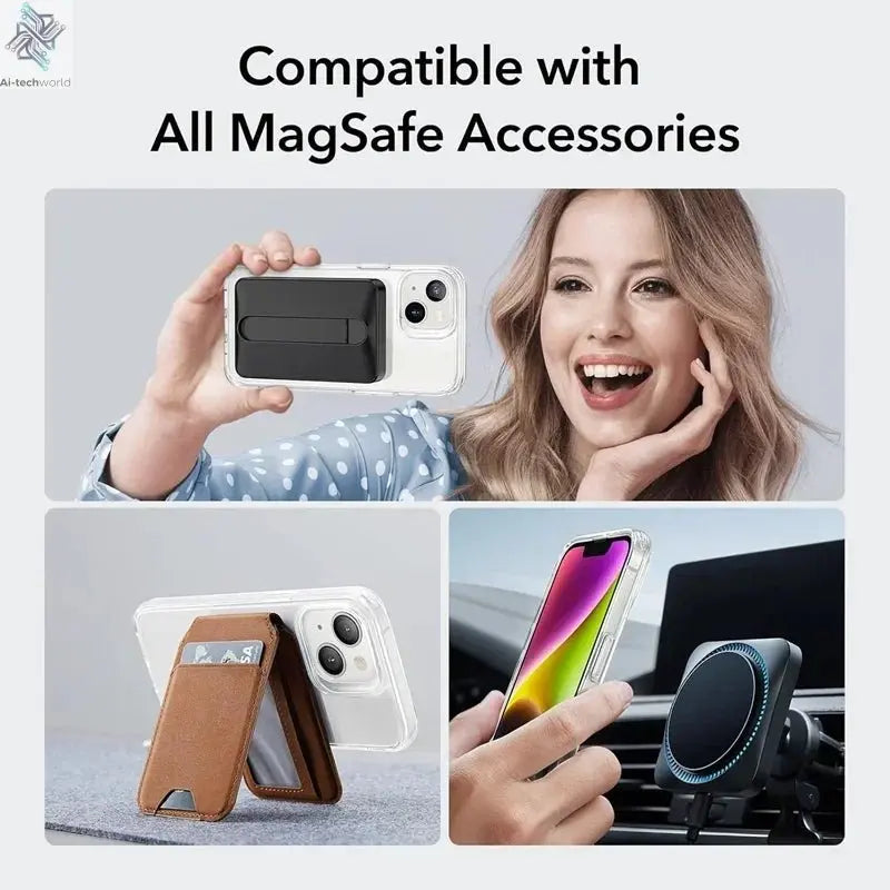 Original Magnetic Transparent Phone Case for Magsafe for iPhone 17 16 15 14 Plus 13 12 11 Pro Max Wireless Charge Back Cover - Ai - TechWorld