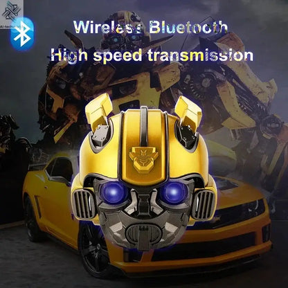 Original Transformers Bluetooth Speakers Bumblebee Head Bluetooth Speakerdual Speakersled Light Heavy Basssuitable,Tf, Fm Radio Ai-TechWorld 