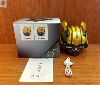 Original Transformers Bluetooth Speakers Bumblebee Head Bluetooth Speakerdual Speakersled Light Heavy Basssuitable,Tf, Fm Radio Ai-TechWorld 