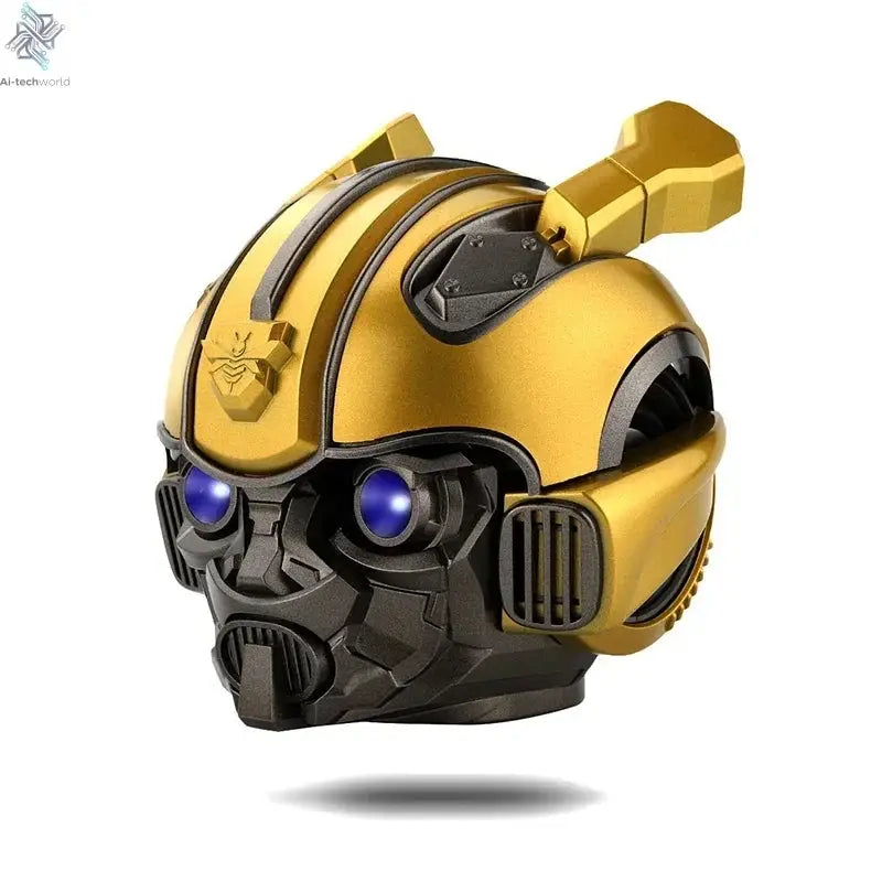 Original Transformers Bluetooth Speakers Bumblebee Head Bluetooth Speakerdual Speakersled Light Heavy Basssuitable,Tf, Fm Radio Ai-TechWorld 