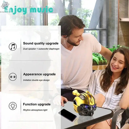 Original Transformers Bluetooth Speakers Bumblebee Head Bluetooth Speakerdual Speakersled Light Heavy Basssuitable,Tf, Fm Radio Ai-TechWorld 