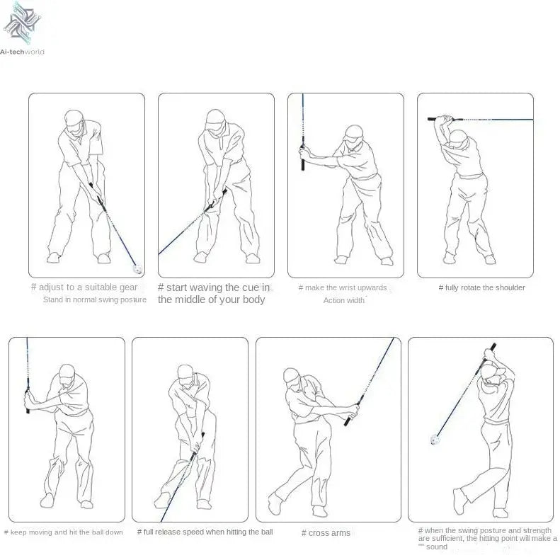 PGM Golf Loud Swing Stick Trainer Increase Swing Speed Delay Off Stick Training Simulator HGB024 - Ai-TechWorld