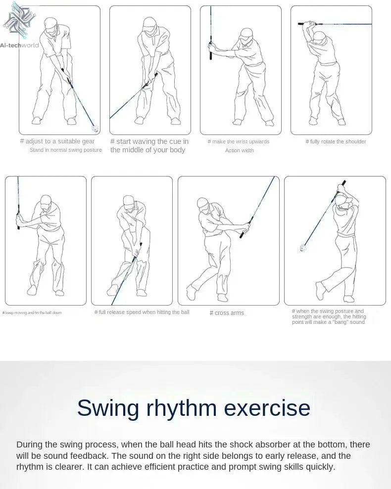 PGM Golf Loud Swing Stick Trainer Increase Swing Speed Delay Off Stick Training Simulator HGB024 - Ai-TechWorld