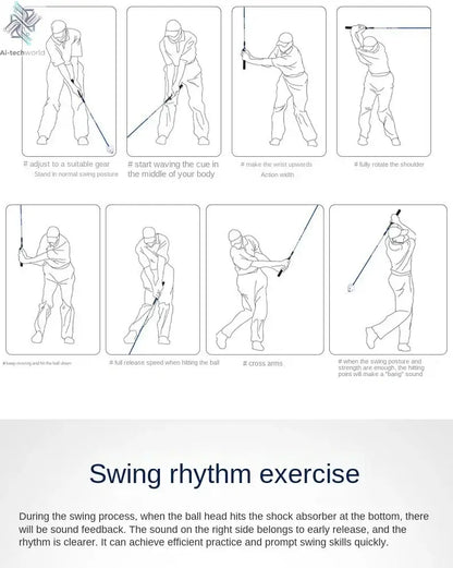PGM Golf Loud Swing Stick Trainer Increase Swing Speed Delay Off Stick Training Simulator HGB024 - Ai-TechWorld