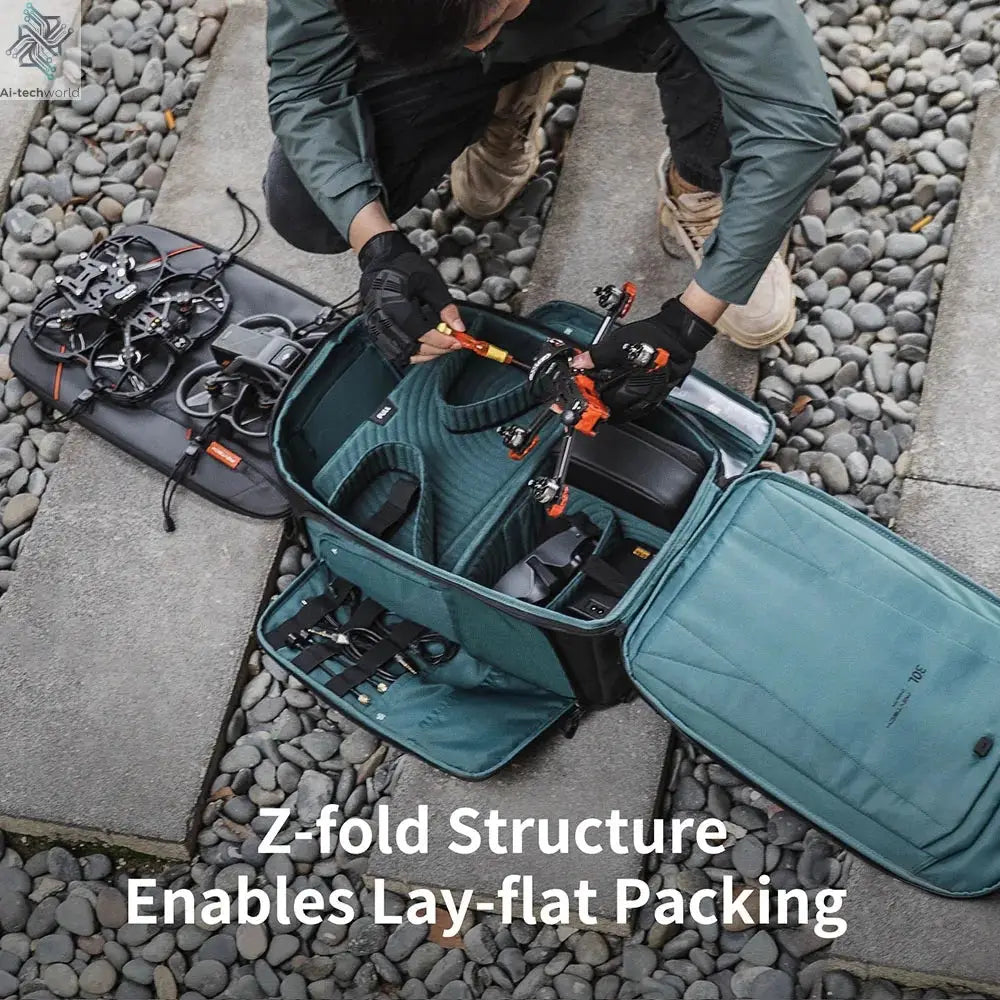 PGYTECH 30L OneMo Drone-Backpack for DJI FPV, Professional Waterproof Backpack Travel Bag for FPV Racing Quadcopter/FPV goggles Ai-TechWorld 