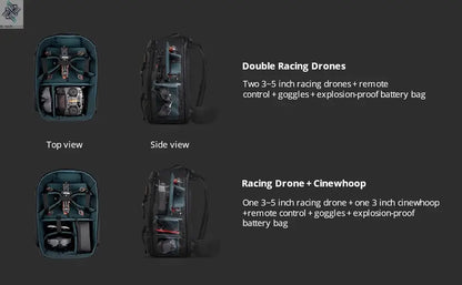 PGYTECH 30L OneMo Drone-Backpack for DJI FPV, Professional Waterproof Backpack Travel Bag for FPV Racing Quadcopter/FPV goggles Ai-TechWorld 