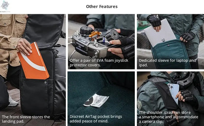 PGYTECH 30L OneMo Drone-Backpack for DJI FPV, Professional Waterproof Backpack Travel Bag for FPV Racing Quadcopter/FPV goggles Ai-TechWorld 