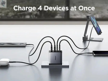 PISEN 65W 4-Port GaN Charger w/ 4FT C-C Cable, Fast Charge for MacBook, iPhone 16-14, iPad, Galaxy S24, Pixel 8, Steam Deck Ai-TechWorld 