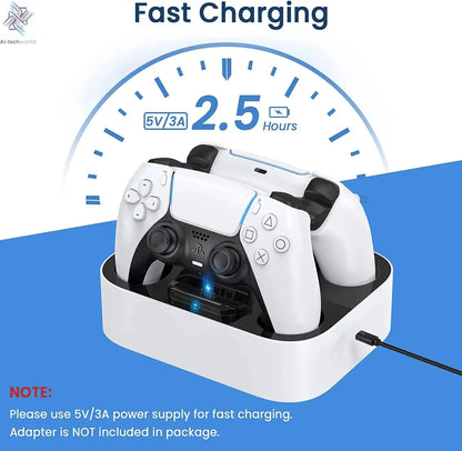PS5 Controller Charger Station for Playstation 5 Dual for for DualSense Edge Control Fast Charging Dock Stand with Cable Ai-TechWorld 