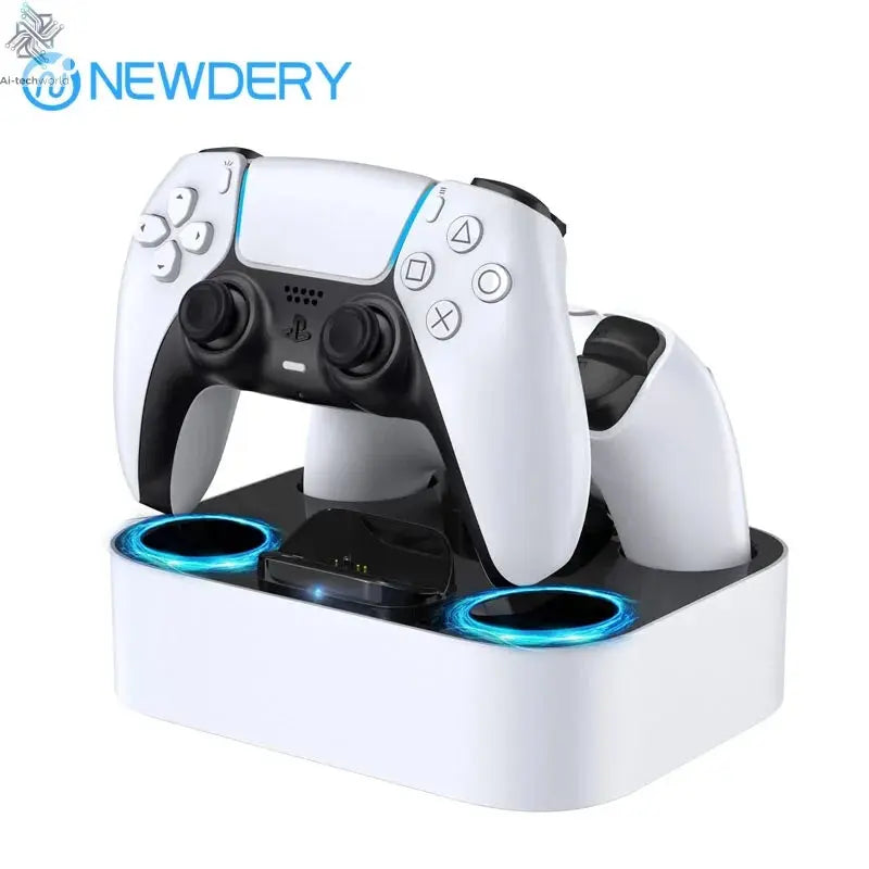 PS5 Controller Charger Station for Playstation 5 Dual for for DualSense Edge Control Fast Charging Dock Stand with Cable Ai-TechWorld 