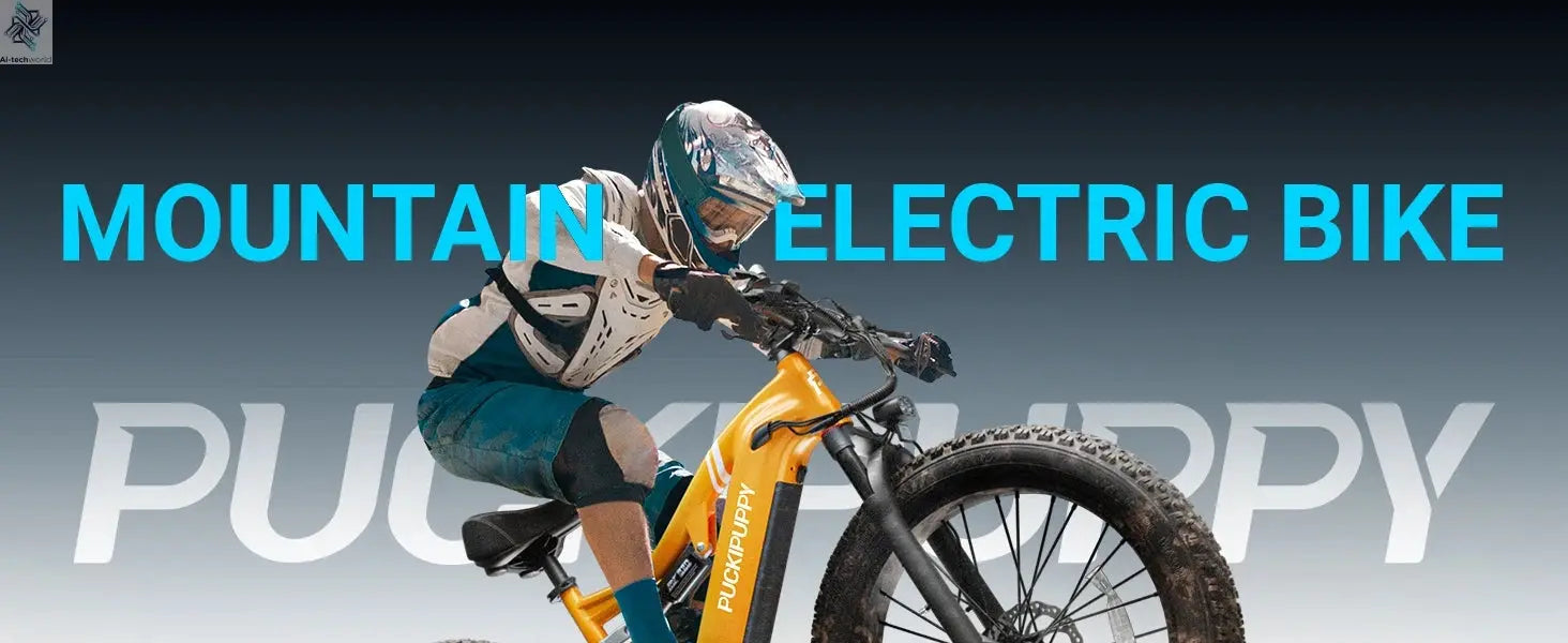 PUCKIPUPPY Labrador pro Electric Bike 1350W Peak 48V 20AH Battery Ebike 26" Fat Tire Electric Mountain Bike 2-Year Warranty Ai-TechWorld 
