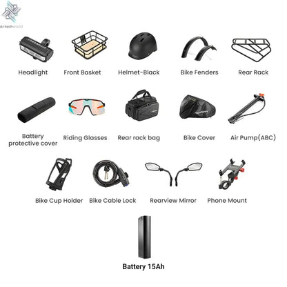 PUCKIPUPPY Labrador pro Electric Bike 1350W Peak 48V 20AH Battery Ebike 26" Fat Tire Electric Mountain Bike 2-Year Warranty Ai-TechWorld 