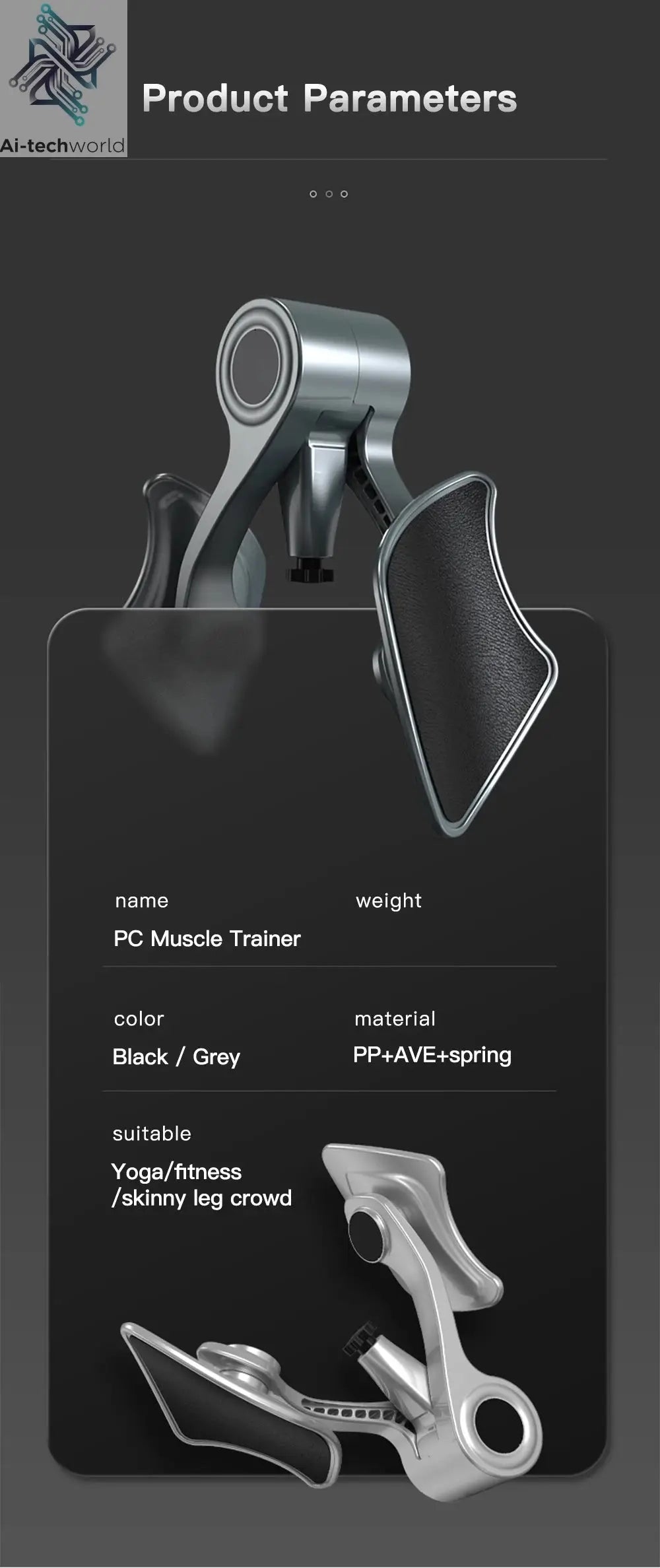 Pelvic Muscle Trainer Kegel Fitness Equipment Home Exercise Pelvis Buttock Equipments For Men Floor Exerciser Strengthen Ai-TechWorld 