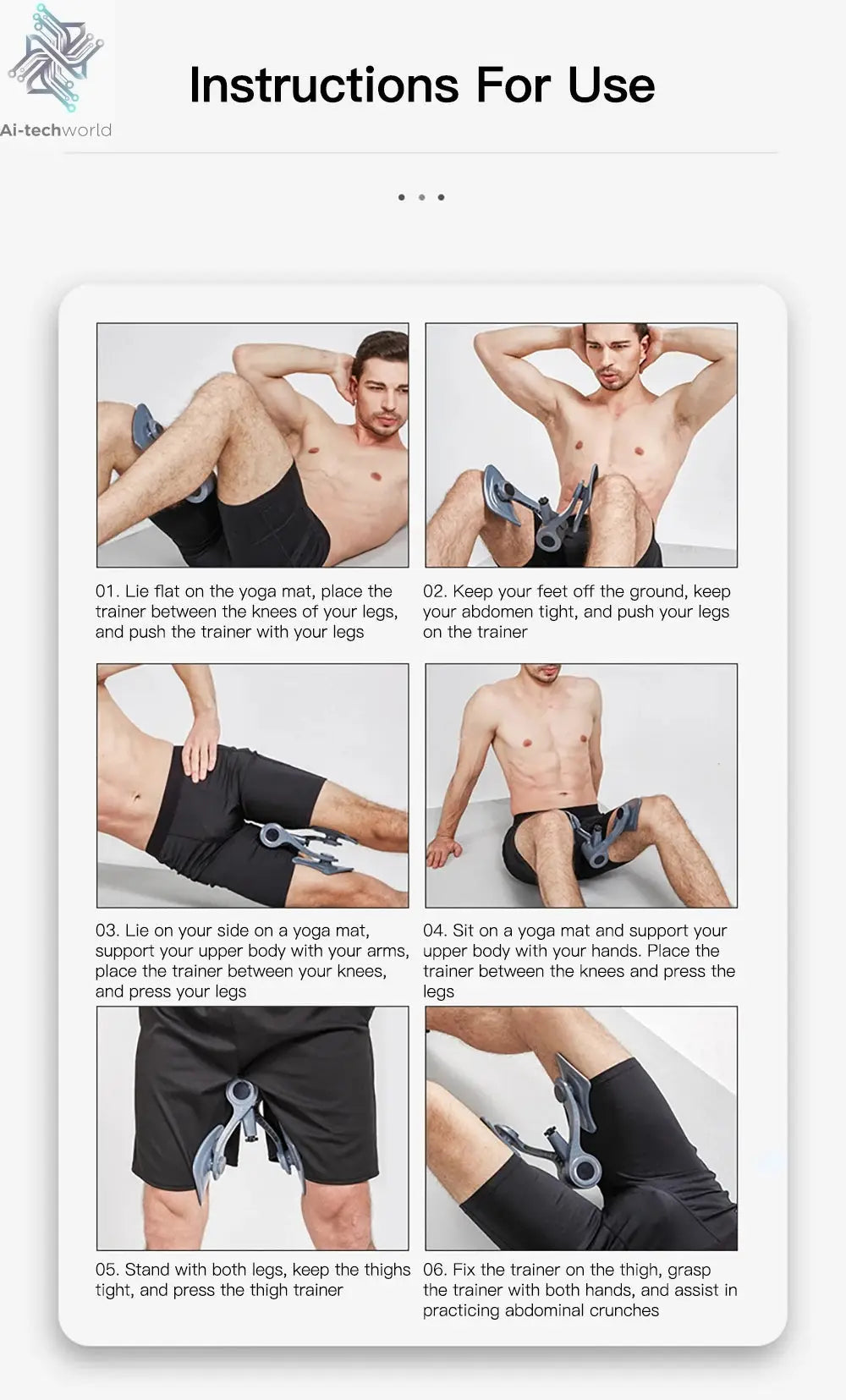 Pelvic Muscle Trainer Kegel Fitness Equipment Home Exercise Pelvis Buttock Equipments For Men Floor Exerciser Strengthen Ai-TechWorld 