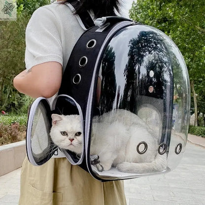 Pet Cat Carrying Bag Space Pet Backpacks Breathable Portable Transparent Backpack Puppy Dog Transport Carrier Space Capsule Bags Ai-TechWorld 