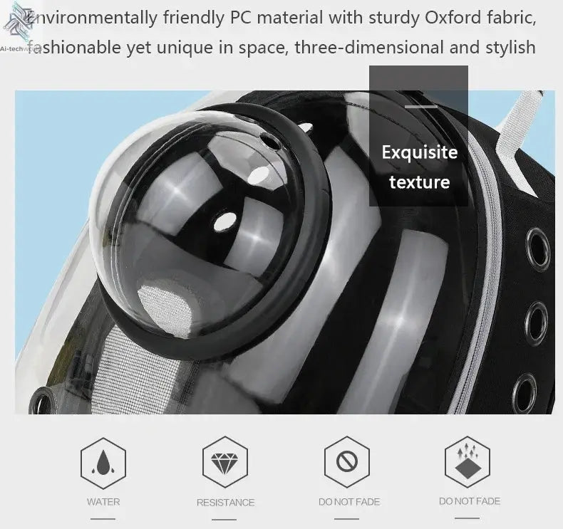 Pet Cat Carrying Bag Space Pet Backpacks Breathable Portable Transparent Backpack Puppy Dog Transport Carrier Space Capsule Bags Ai-TechWorld 
