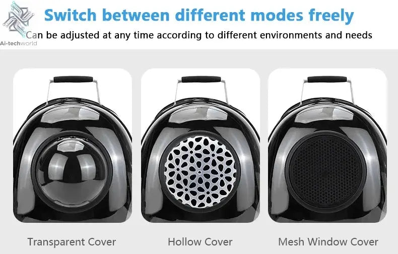 Pet Cat Carrying Bag Space Pet Backpacks Breathable Portable Transparent Backpack Puppy Dog Transport Carrier Space Capsule Bags Ai-TechWorld 