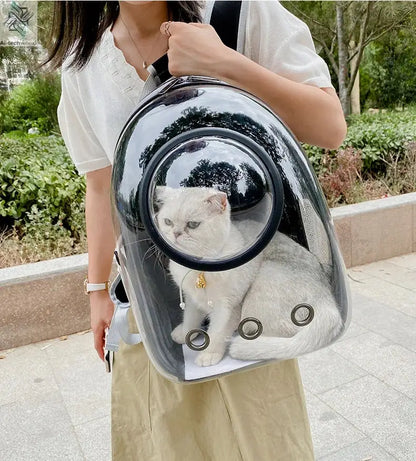 Pet Cat Carrying Bag Space Pet Backpacks Breathable Portable Transparent Backpack Puppy Dog Transport Carrier Space Capsule Bags Ai-TechWorld 