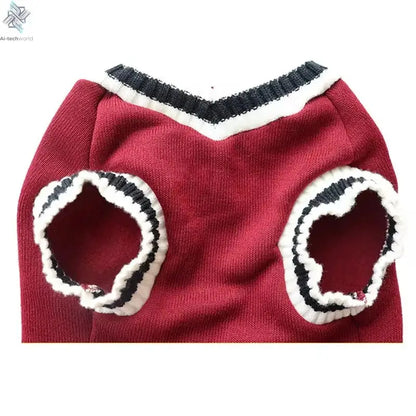 Pet Cat Solid Costume Autumn Winter Christmas Sweater For Small Dogs Kitten Pullover Puppy Vest Clothes Kitty Jacket Outfits Ai-TechWorld 